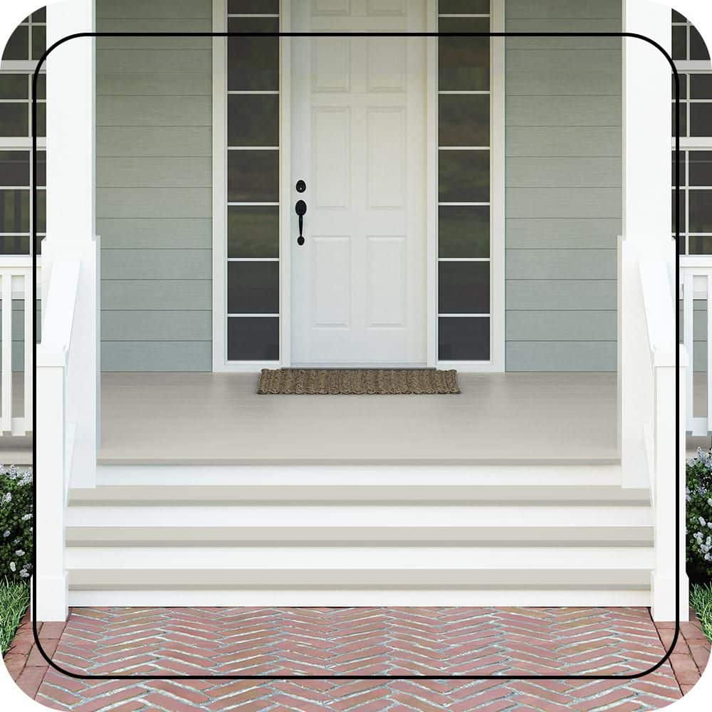 BEHR PREMIUM #PPU25-10 Textured Low-Lustre Enamel Interior/Exterior Porch and Patio Anti-Slip Floor Paint (2)