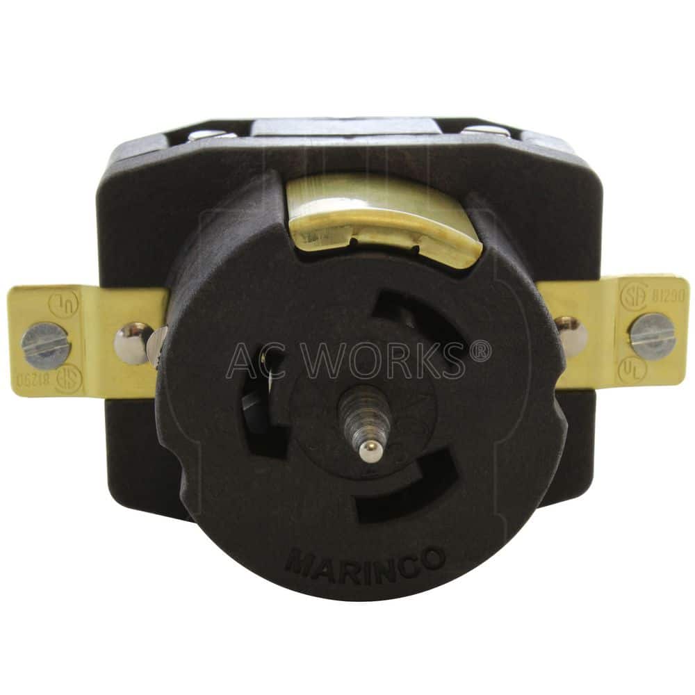 AC WORKS California Standard CS8369 50A 3-Phase 250V 4-Prong Locking Outlet (3)