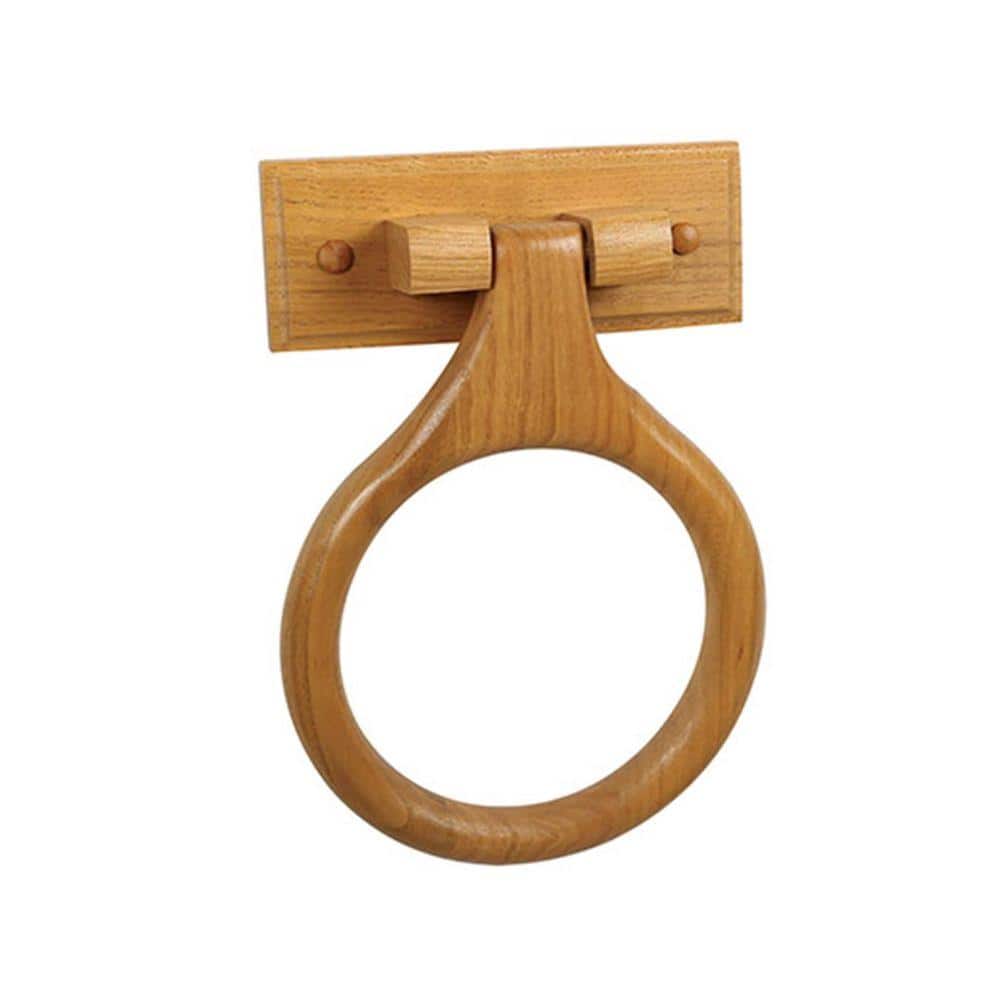 Design House Dalton Towel Ring in Honey Oak (1)