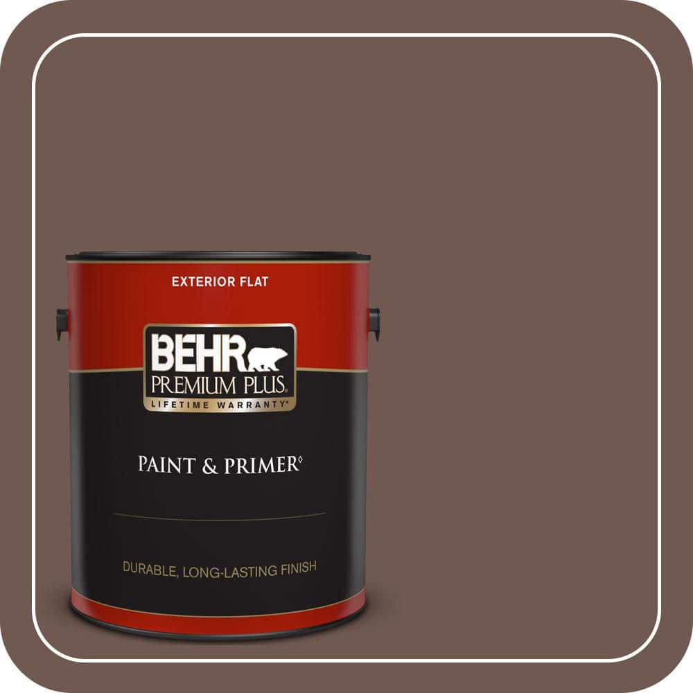 BEHR PREMIUM PLUS 1 gal. #MQ2-34 Bistro Flat Exterior Paint & Primer