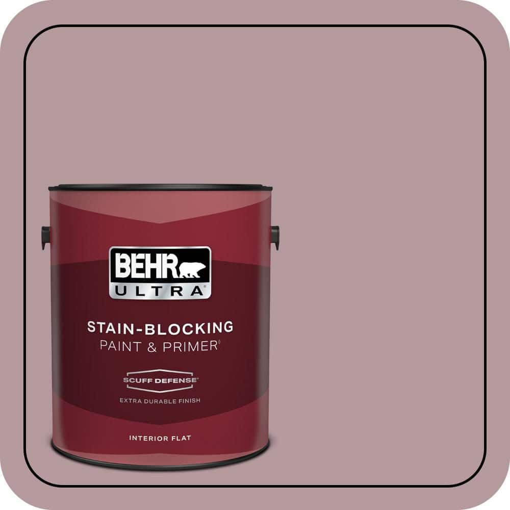 BEHR ULTRA 1 gal. #PMD-71 Twilight Blush Extra Durable Flat Interior Paint & Primer (1)