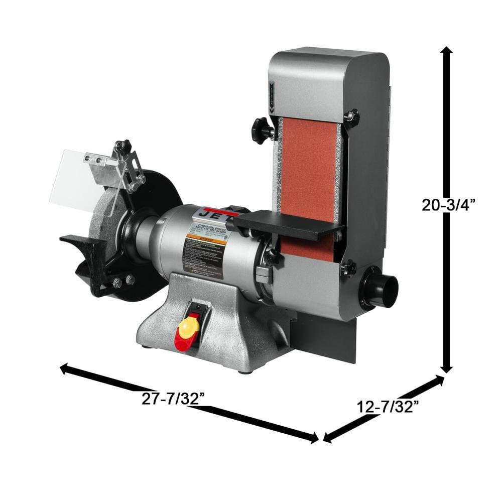 Jet Variable Speed Combination 8 in. Industrial Grinder and 4 in. x 36 in. Belt Sander 1HP 115-Volt, IBGB-436VS (2)
