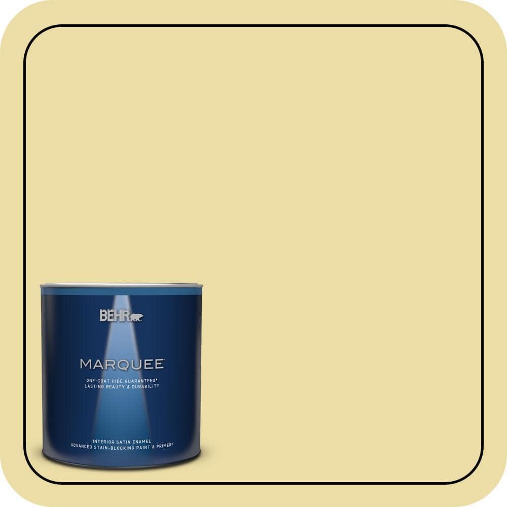 BEHR MARQUEE 1 qt. #PPU8-12 Refreshing Tea Satin Enamel Interior Paint & Primer