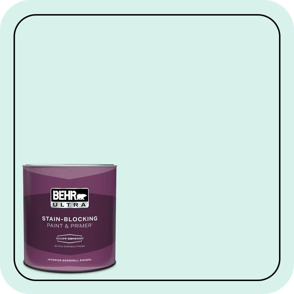 BEHR ULTRA 1 qt. #P450-1 Sea Ice Extra Durable Eggshell Enamel Interior Paint & Primer