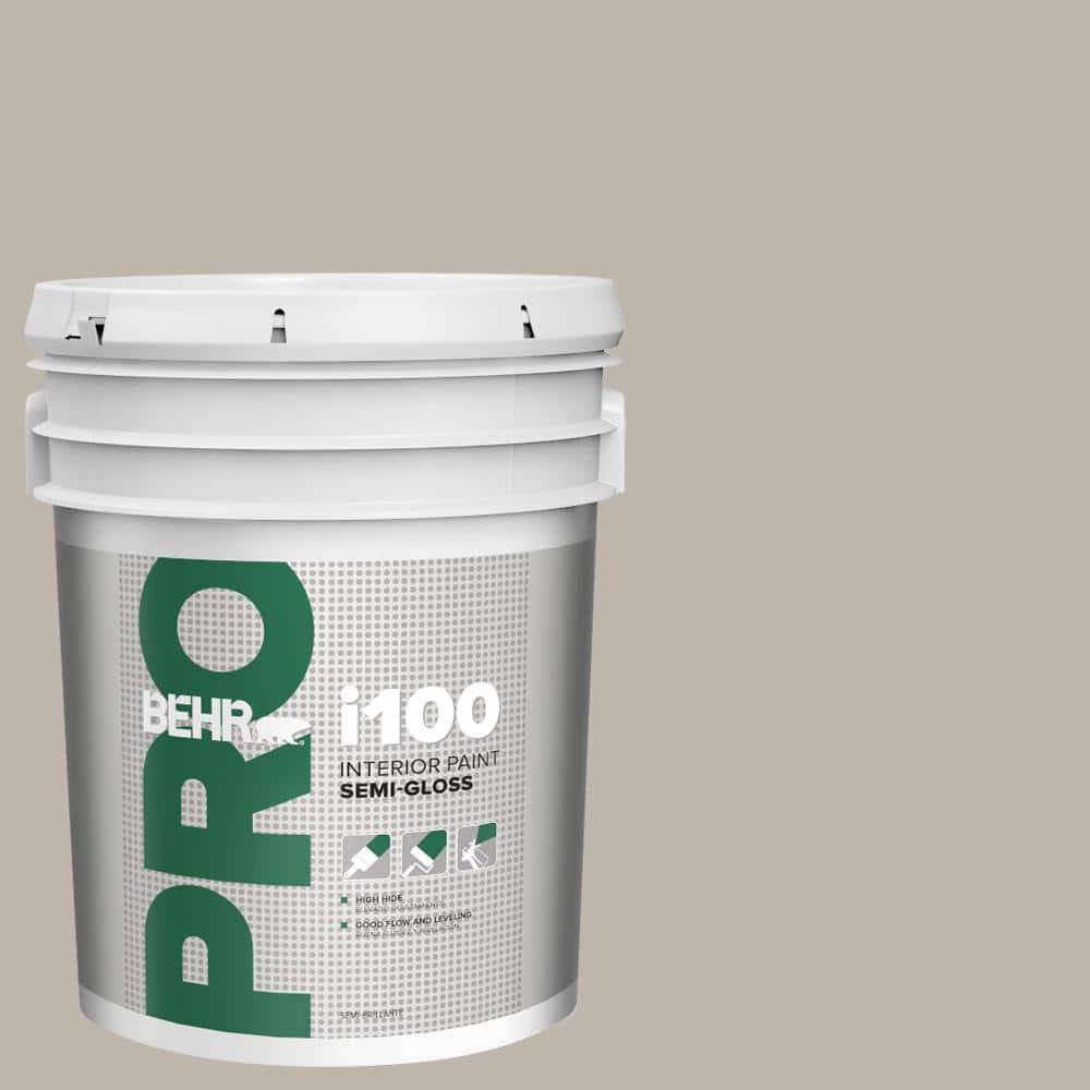 BEHR PRO 5 gal. #HDC-CT-21 Grey Mist Semi-Gloss Interior Paint