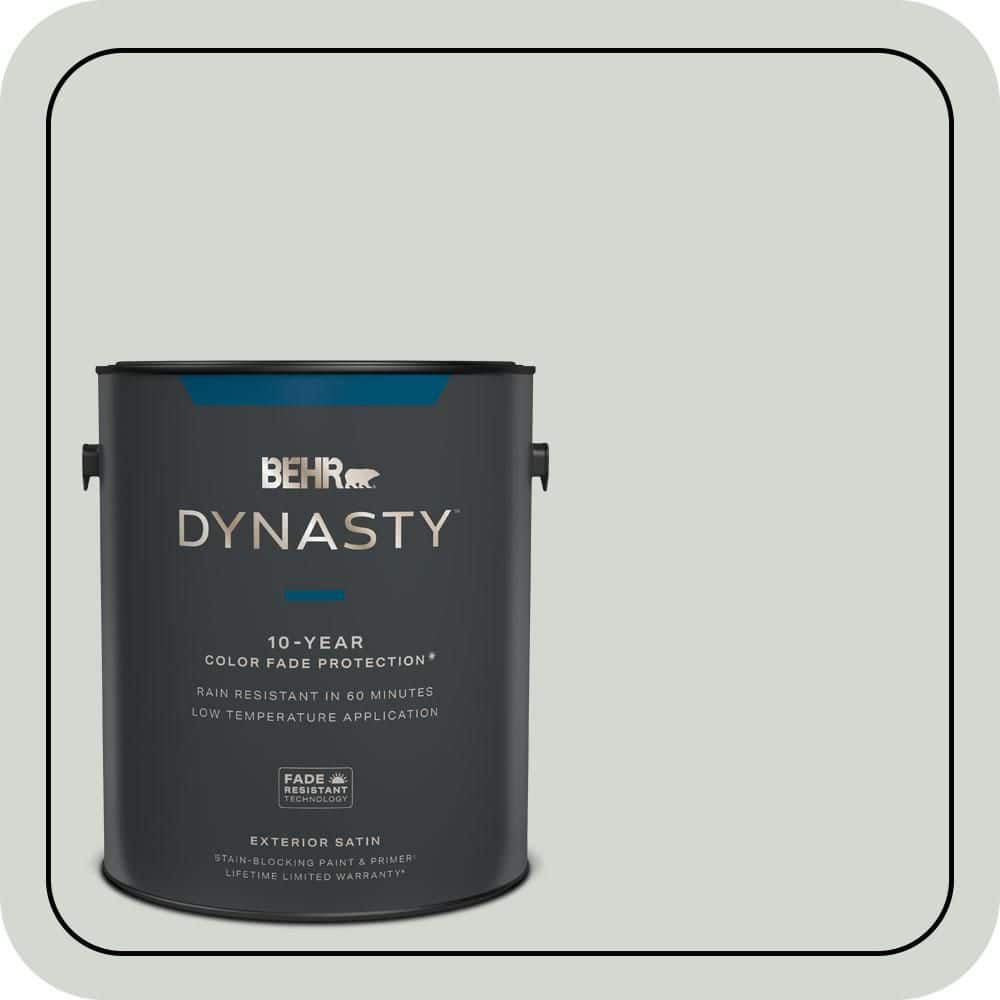 BEHR DYNASTY 1 gal. #N410-2 Brook Green Satin Enamel Exterior Stain-Blocking Paint & Primer