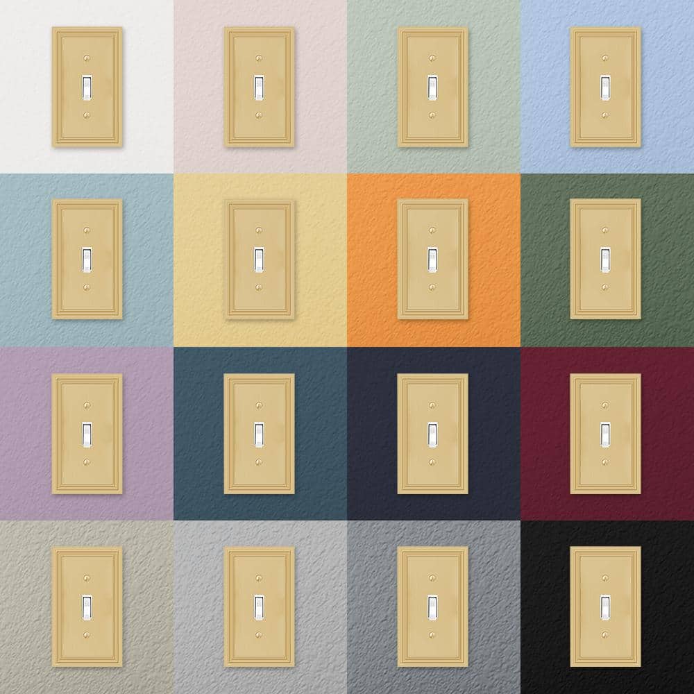AMERELLE Hallcrest Gang Coax Metal Wall Plate (3)