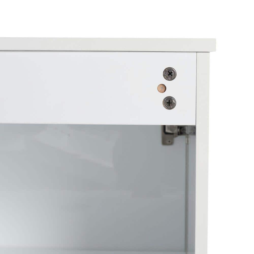 Staykiwi 19.31 in. Freestanding Bath Vanity Cabinet Without Top in Glossy White Unassembled (2)