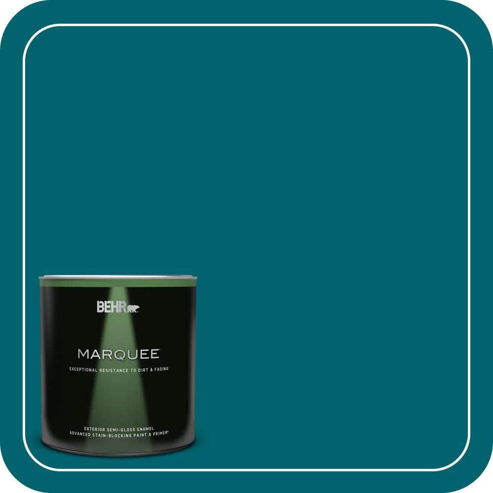 BEHR MARQUEE 1 qt. #S-H-520 Peacock Tail Semi-Gloss Enamel Exterior Paint & Primer (1)