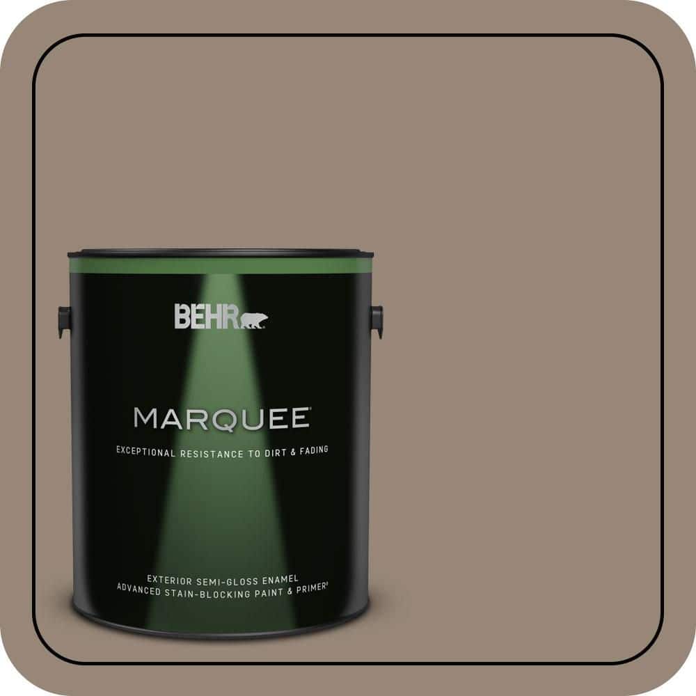 BEHR MARQUEE 1 gal. #PPU5-06A Light Truffle Semi-Gloss Enamel Exterior Paint & Primer