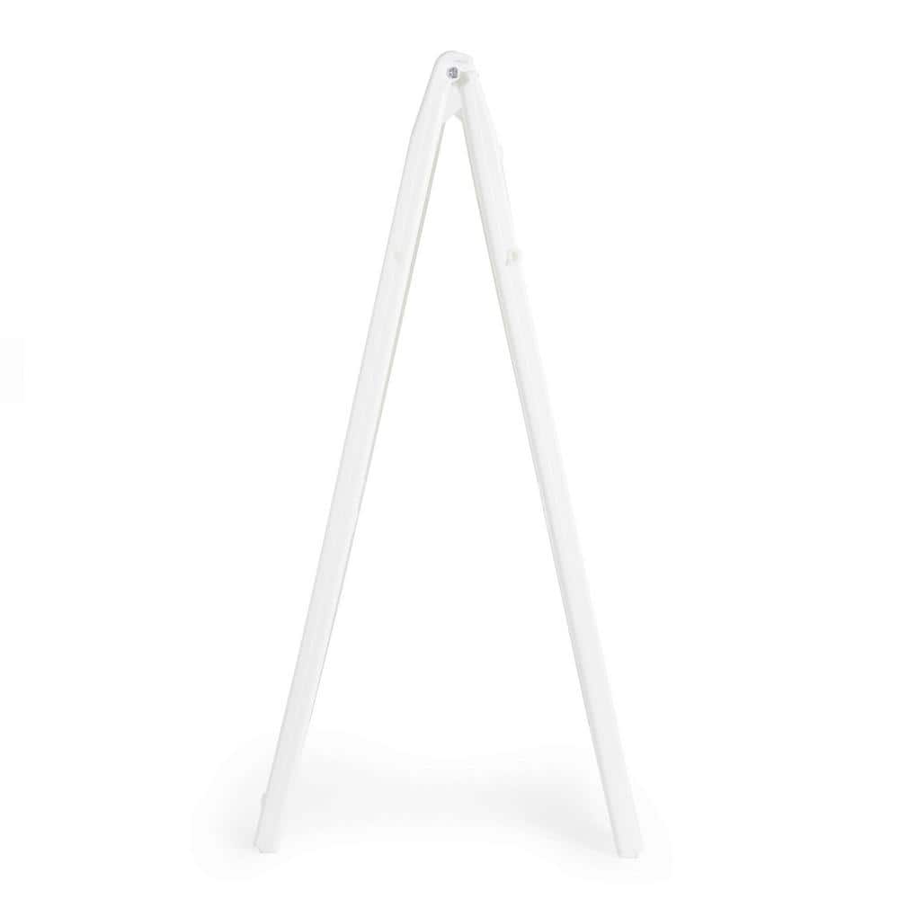 PLASTICADE Signicade 24 in. W x 36 in. H White Plastic Portable Folding Double-Sided Sign Stand (3)