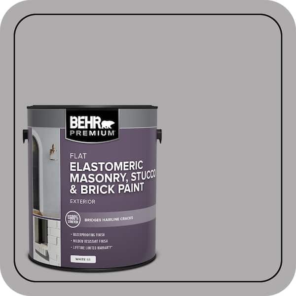 BEHR PREMIUM 1 gal. #N520-3 Flannel Gray Elastomeric Masonry, Stucco and Brick Exterior Paint (2)