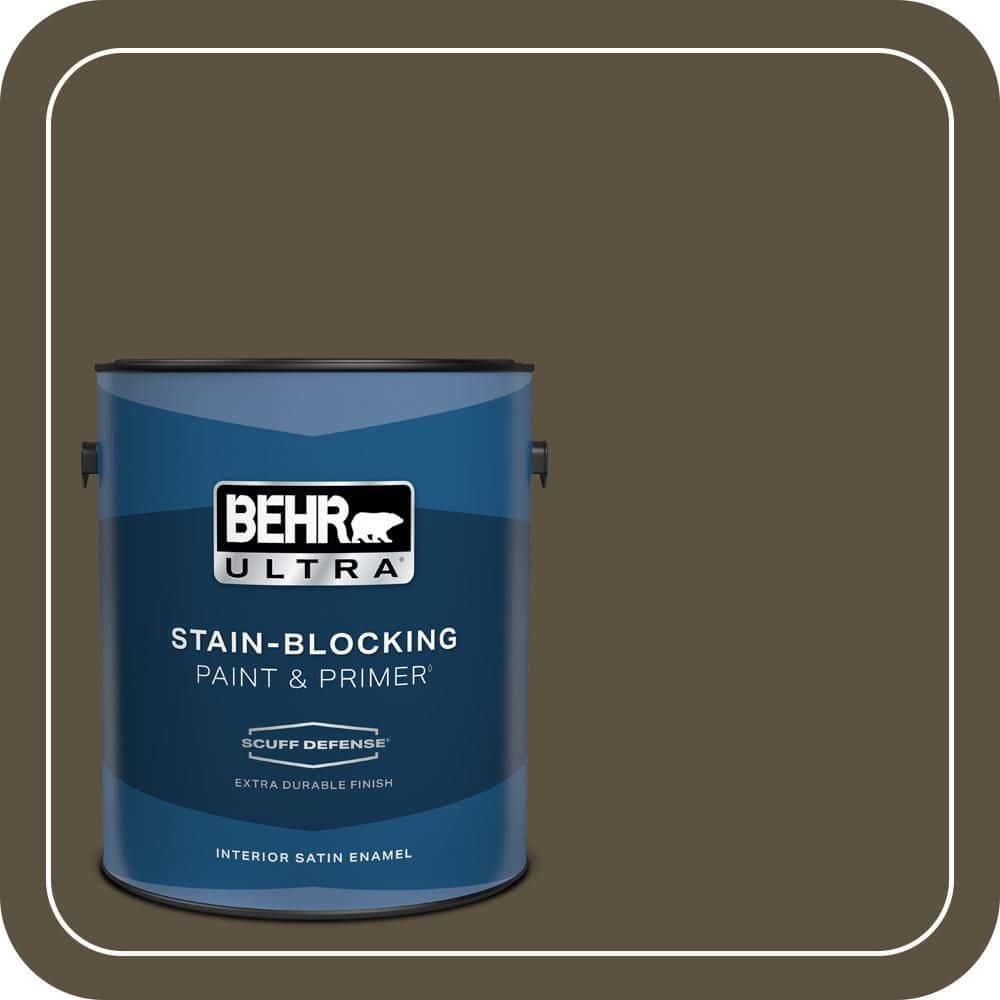 BEHR ULTRA 1 gal. #S-H-730 Eagle Rock Extra Durable Satin Enamel Interior Paint & Primer