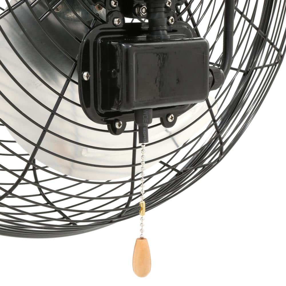 Maxx Air 18 in. 3-Speed High Velocity Tilting Wall Mount Fan in Black with Heavy-Duty Hanging Bar (3)