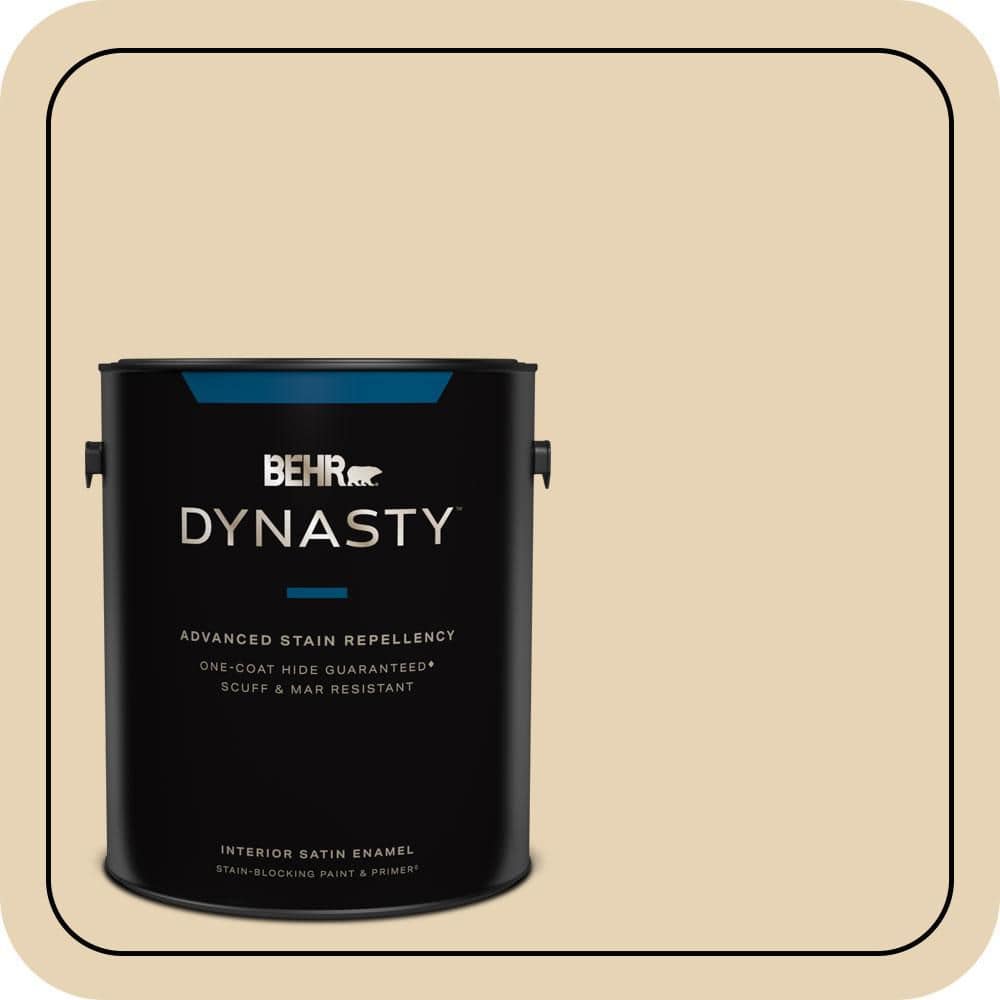 BEHR DYNASTY 1 gal. #PPU7-18 Sand Pearl Satin Enamel Interior Stain-Blocking Paint and Primer