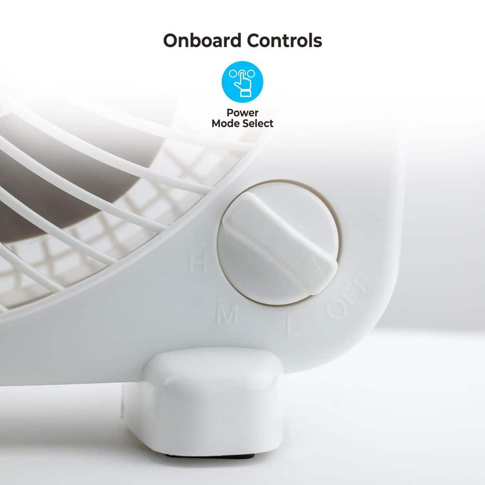 Comfort Zone 9 in. White Box Fan with 2-Speed Front Control (3)
