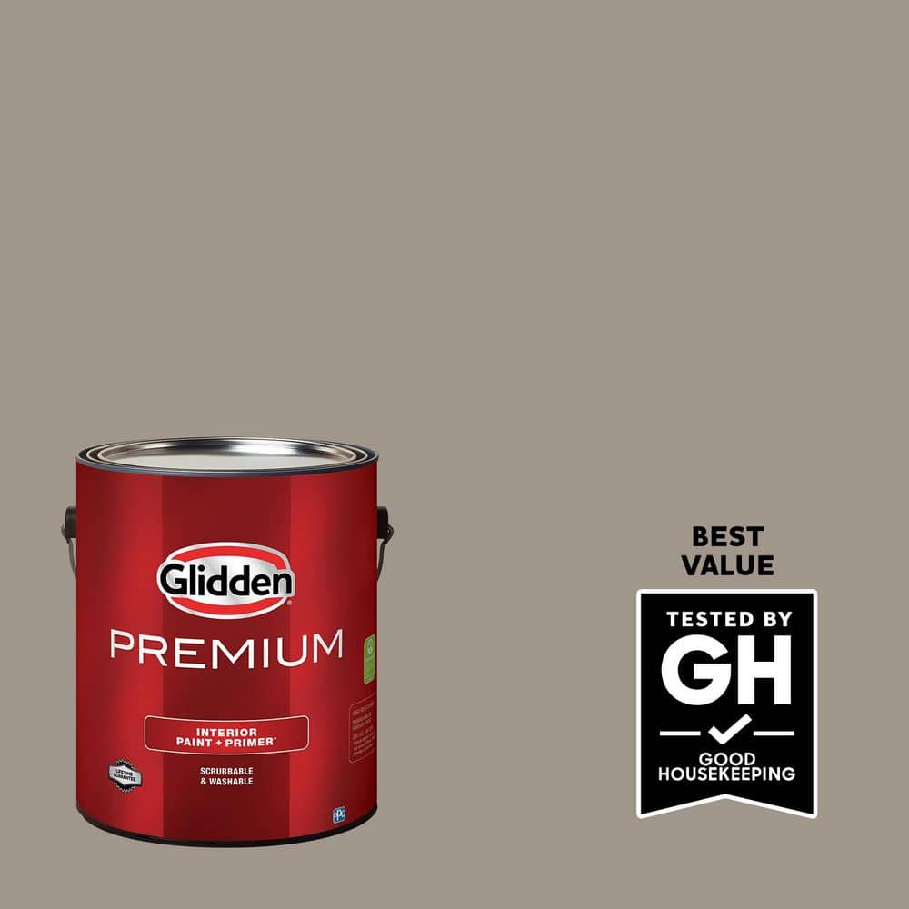 Glidden Premium 1 gal. PPG1000-4 Winter Cocoa Flat Interior Latex Paint
