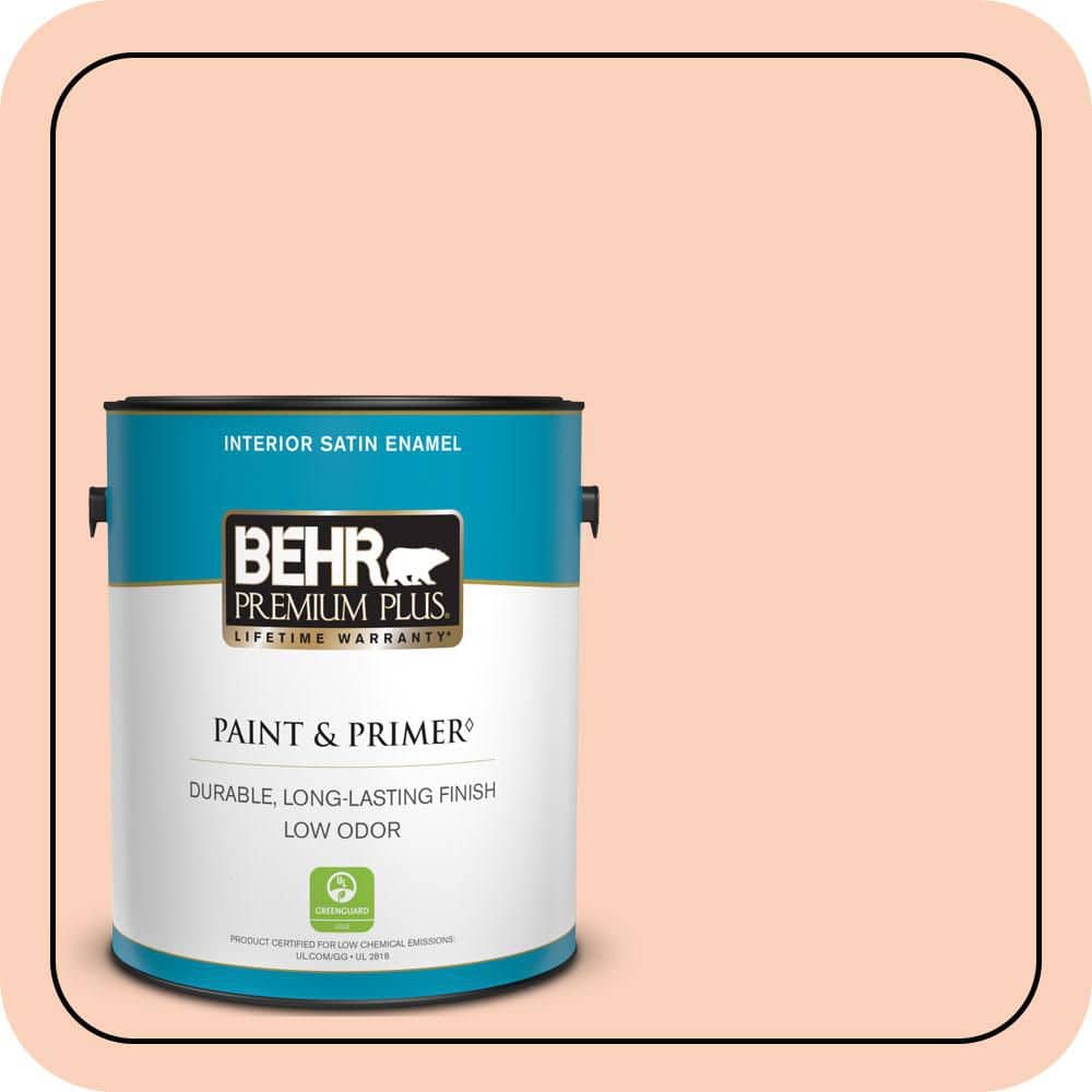 BEHR PREMIUM PLUS 1 gal. #P190-2 Fahrenheit Satin Enamel Low Odor Interior Paint & Primer