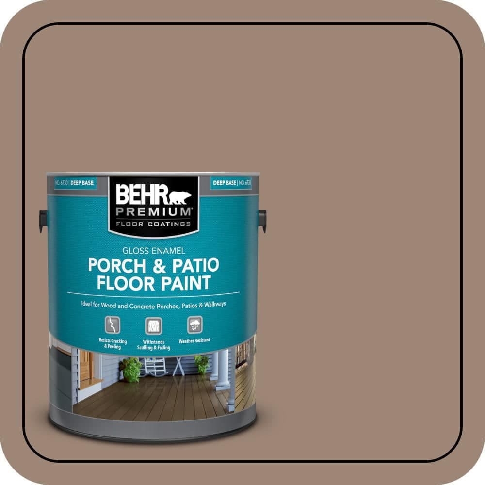 BEHR PREMIUM 1 gal. #PPU5-16 Earthnut Gloss Enamel Interior/Exterior Porch and Patio Floor Paint