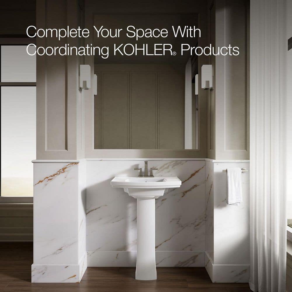 KOHLER Kelston 28 in. x 23.75 in. Pedestal Bathroom Sink in White Vitreous China (2)