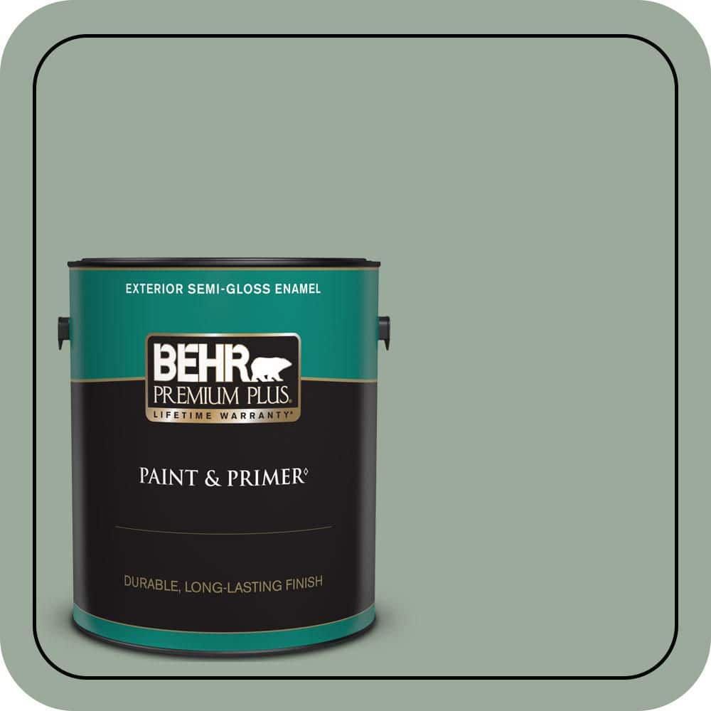 BEHR PREMIUM PLUS 1 gal. #450F-4 Scotland Road Semi-Gloss Enamel Exterior Paint & Primer