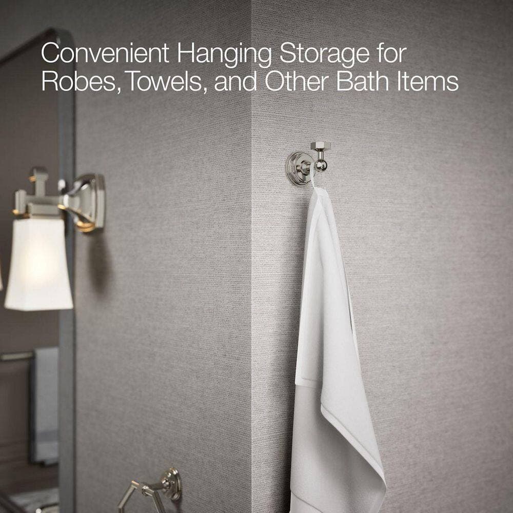 KOHLER Pinstripe Single Bath Robe Hook in Vibrant Polished Nickel (2)
