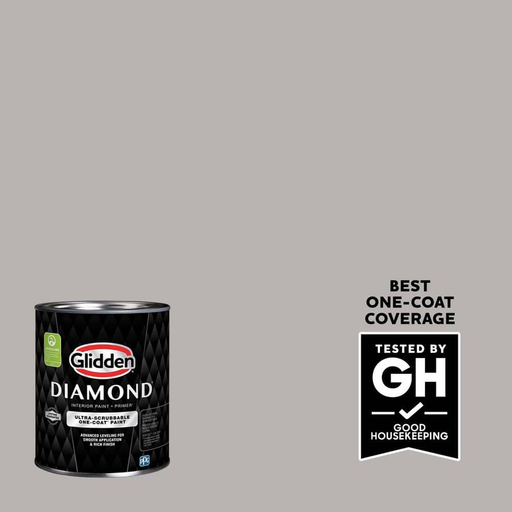 Glidden Diamond 1 Qt. Gray Marble PPG1002-4 Flat Interior Paint with Primer
