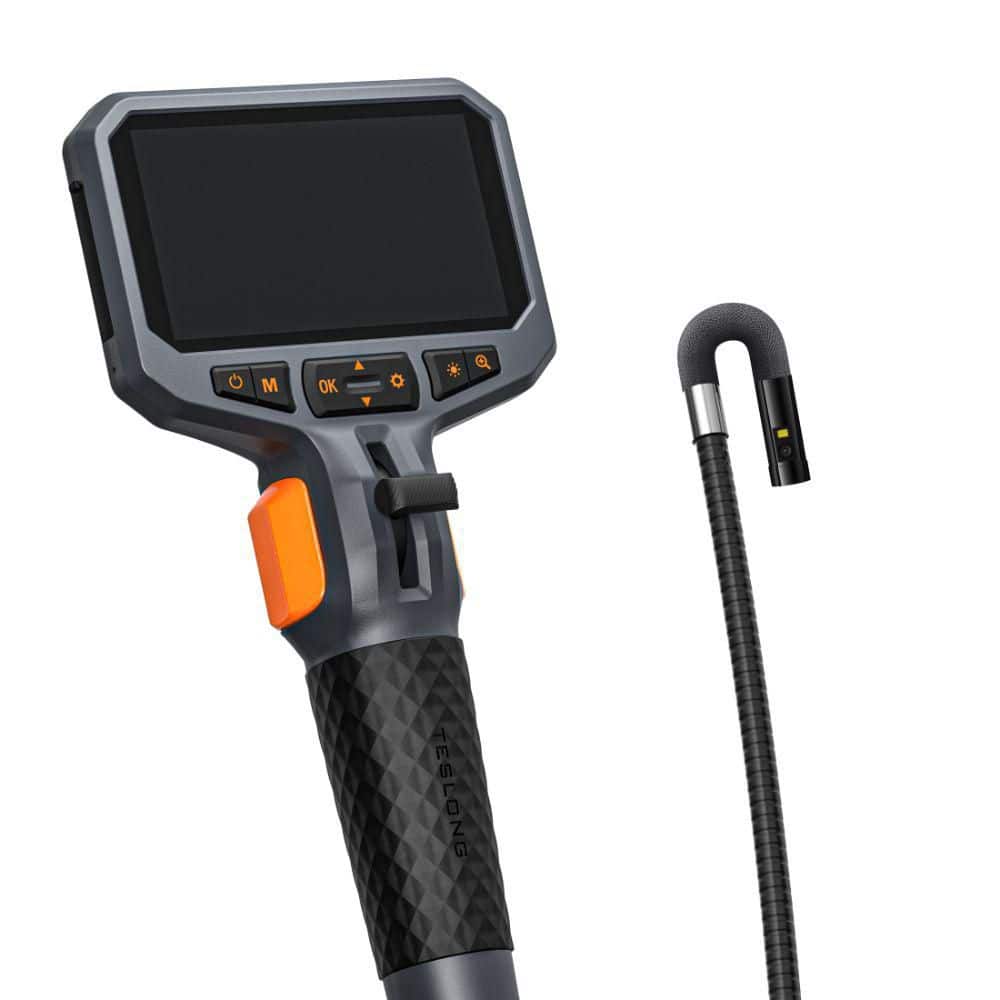 Teslong TD450s Articulating Dual Lens Inspection Camera 3000 mAh Battery 1.5m(5 ft.) Probe 8.5mm 0.33 in.) Diameter Sewer Camera