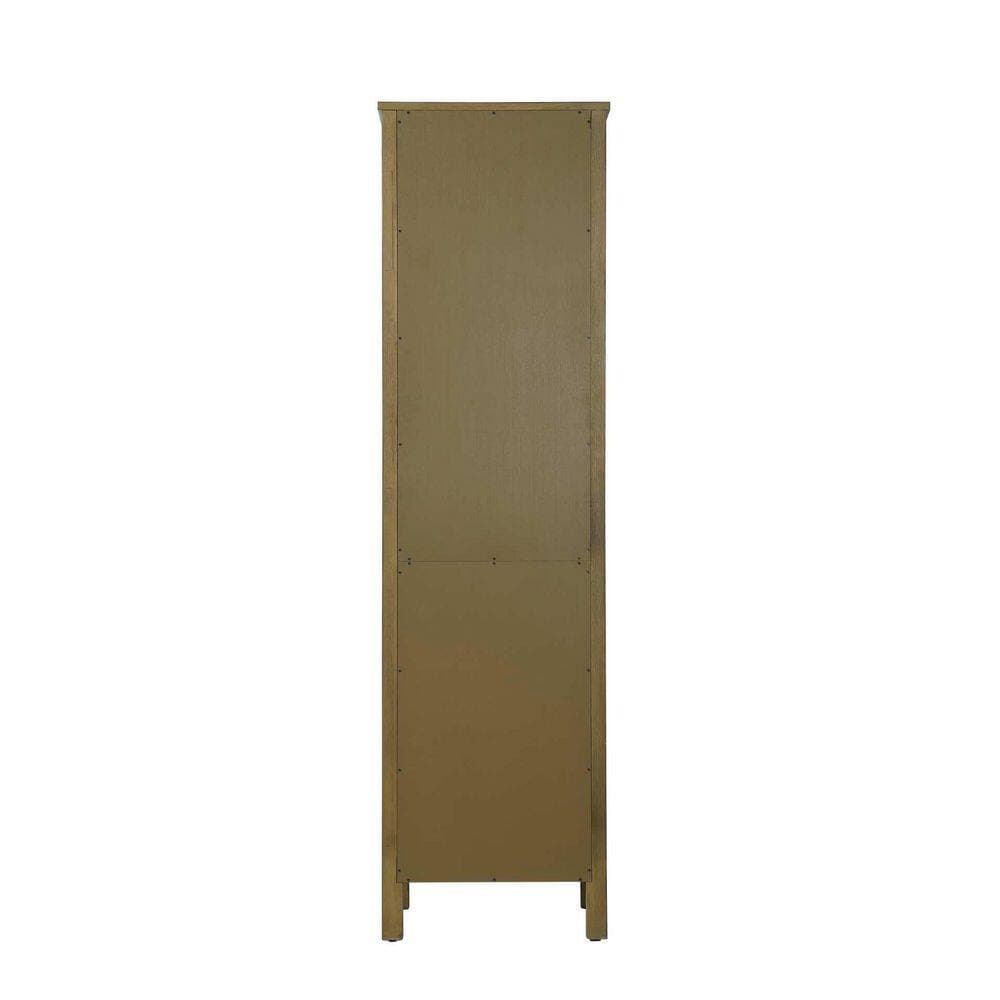 TIMELESS HOME 20 in. W x 18 in. D x 72 in. H Brown Freestanding Linen Cabinet (3)