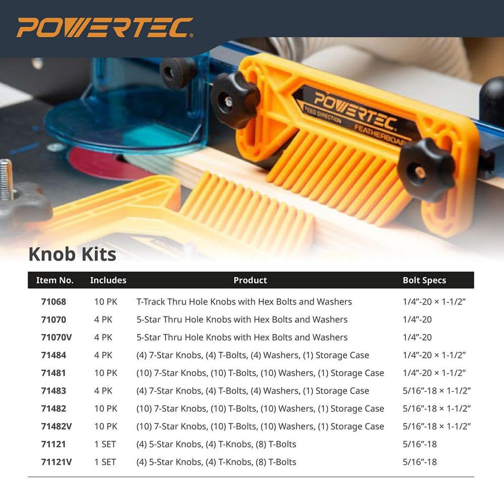 ‎POWERTEC 24 in. Double-Cut Profile Universal T-Track with Predrilled Mounting Holes for Woodworking (2-Pack) (3)