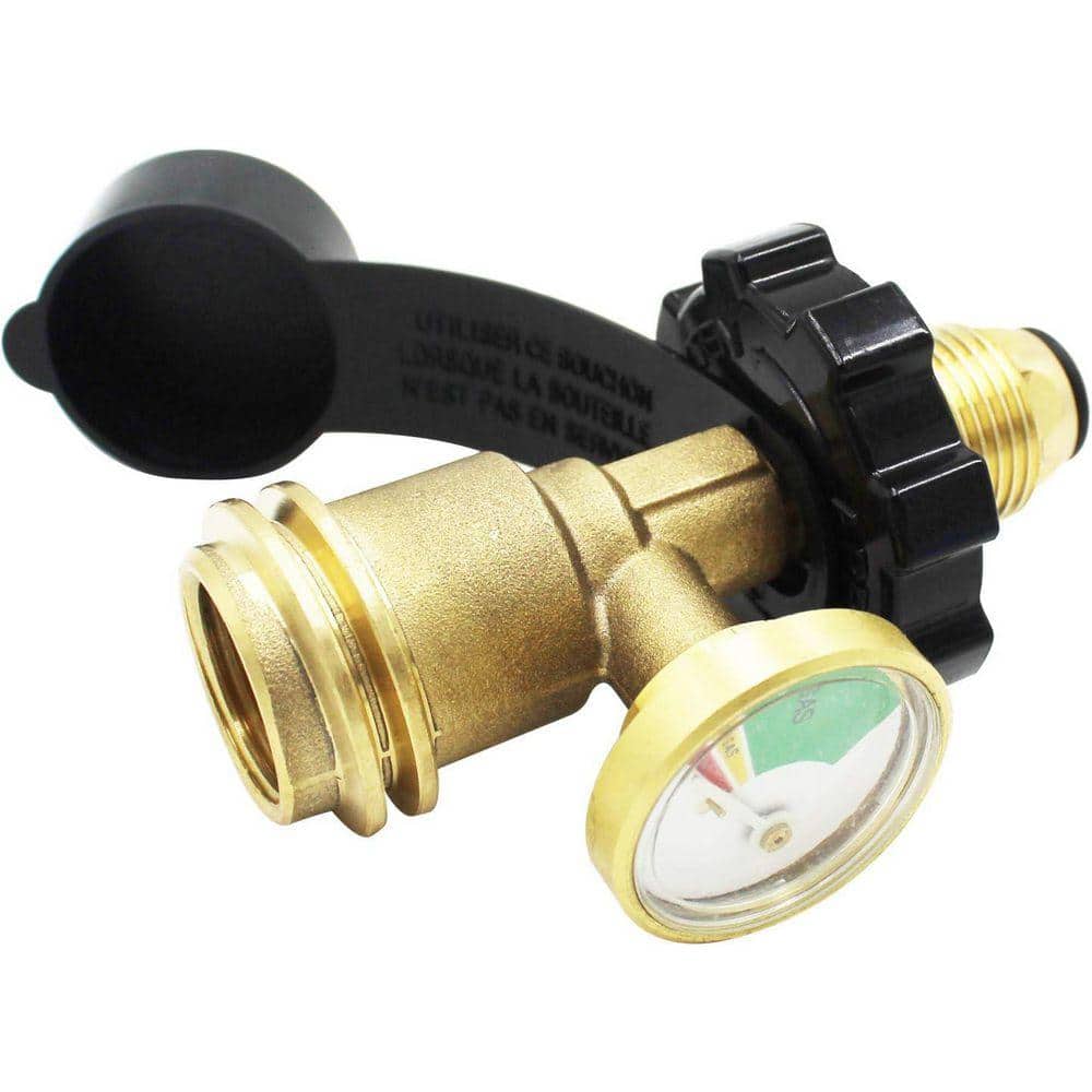 Lukvuzo Propane Hose Adapter with Temperature Control Gauge for 50-100lbs Cylinder POL to QCC1 Type1 Soft Nose (3)