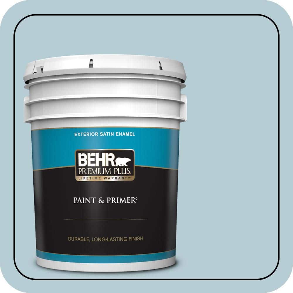 BEHR PREMIUM PLUS 5 gal. #530E-3 Sonata Satin Enamel Exterior Paint & Primer