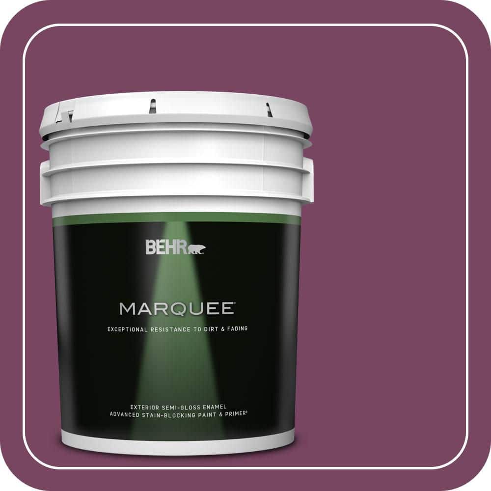 BEHR MARQUEE 5 gal. #690B-7 Plum Jam Semi-Gloss Enamel Exterior Paint & Primer