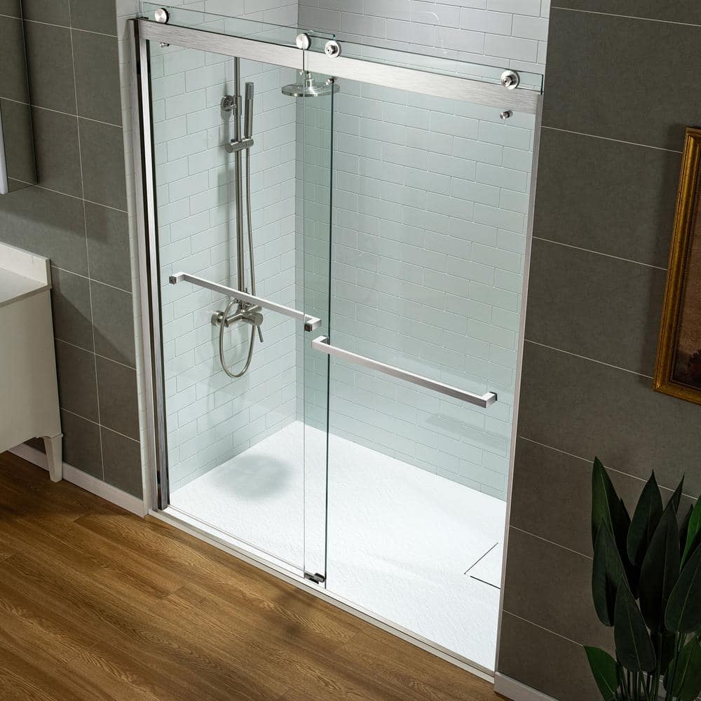 WOODBRIDGE 59 in. L 31.5 in. W Alcove Shower Pan Base with Left/Right Drain (3)