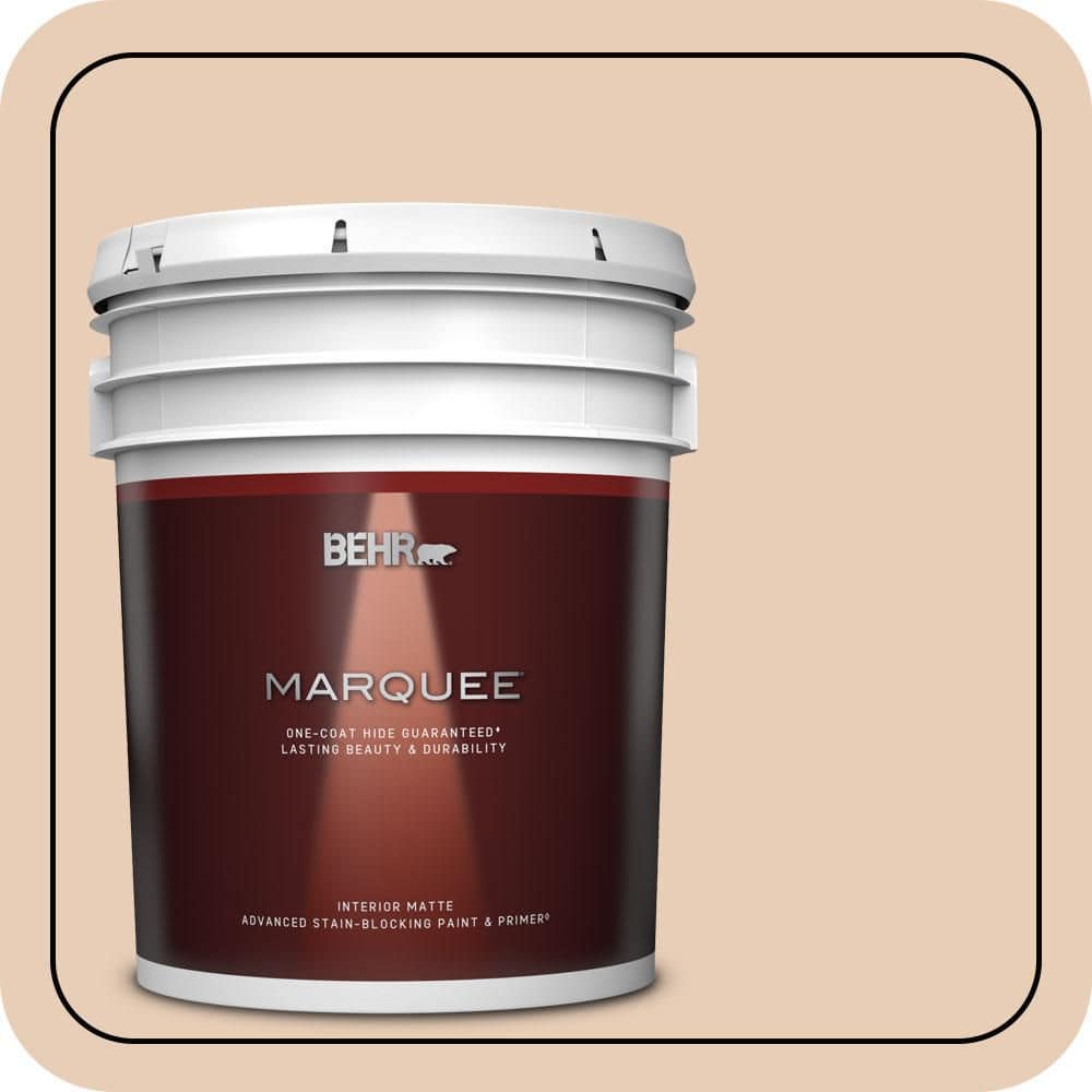 BEHR MARQUEE 5 gal. #PPU3-06 Venetian Mask Matte Interior Paint & Primer