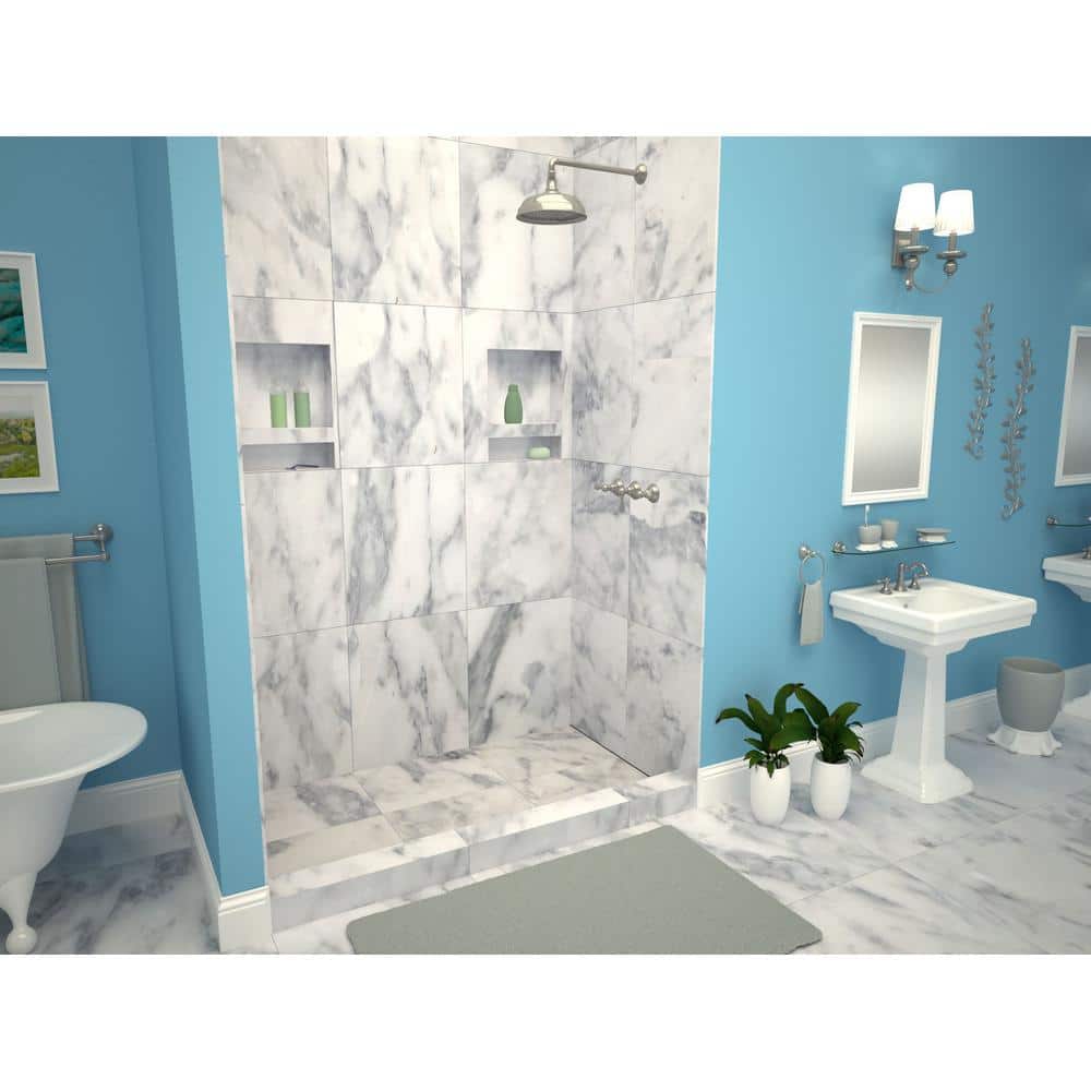 Tile Redi WonderFall Trench 32 in. x 48 in. Single Threshold Shower Base with Right Drain and Tileable Trench Grate (2)