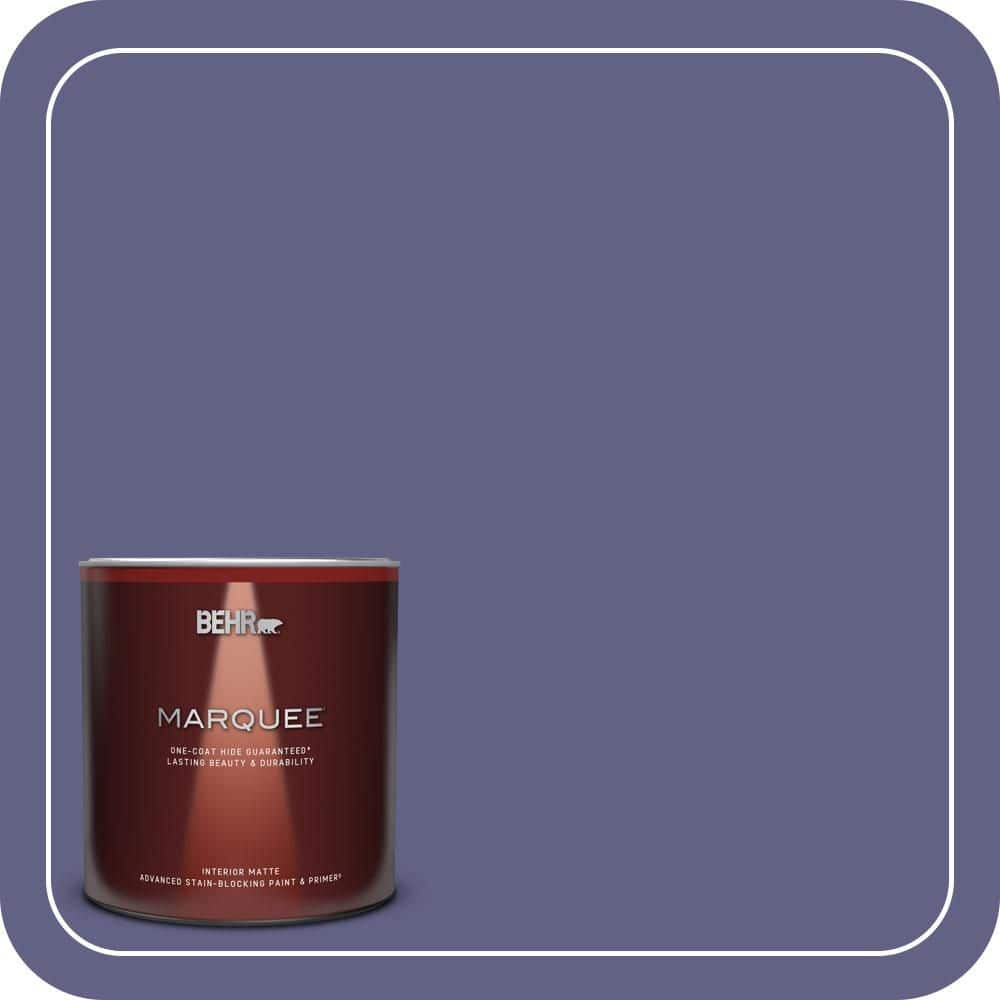 BEHR MARQUEE 1 qt. #640D-7 Pharaoh Purple Matte Interior Paint & Primer