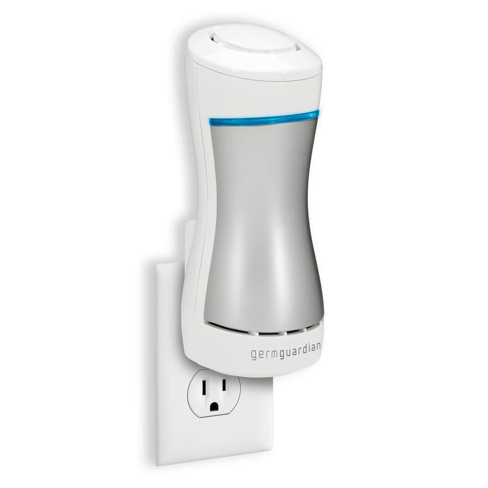 GermGuardian Pluggable UV-C UV-C Air Purifier 7.5 in. White for Home, Odors, Viruses, VOCs, Odors and Mold Spores