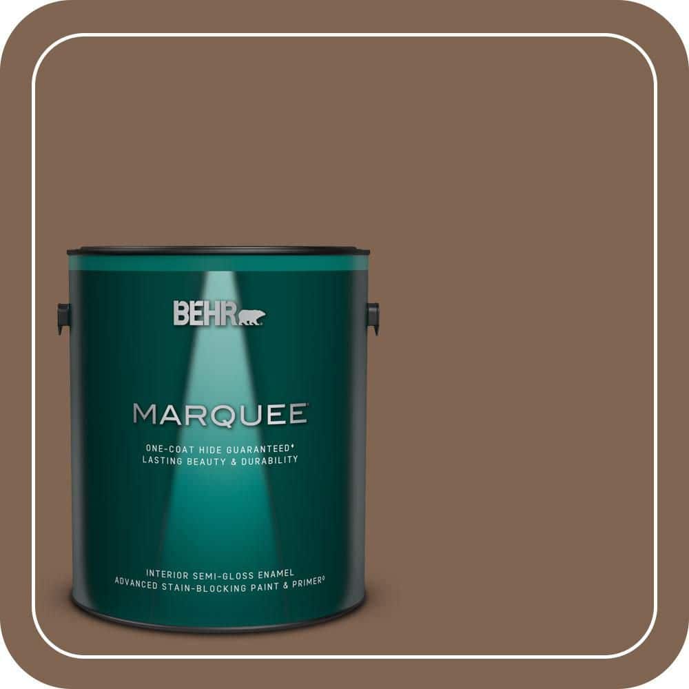 BEHR MARQUEE 1 gal. #N240-7 Joshua Tree One-Coat Hide Semi-Gloss Enamel Interior Paint & Primer