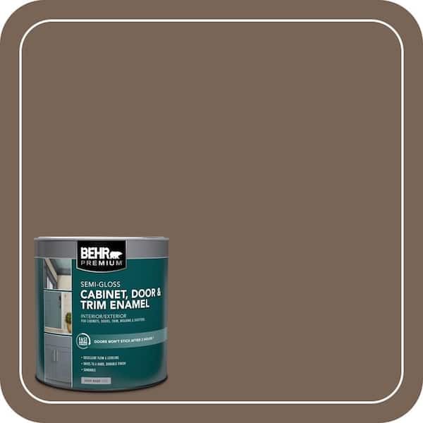 BEHR PREMIUM 1 qt. #SC-141 Tugboat Semi-Gloss Enamel Interior/Exterior Cabinet, Door & Trim Paint (2)