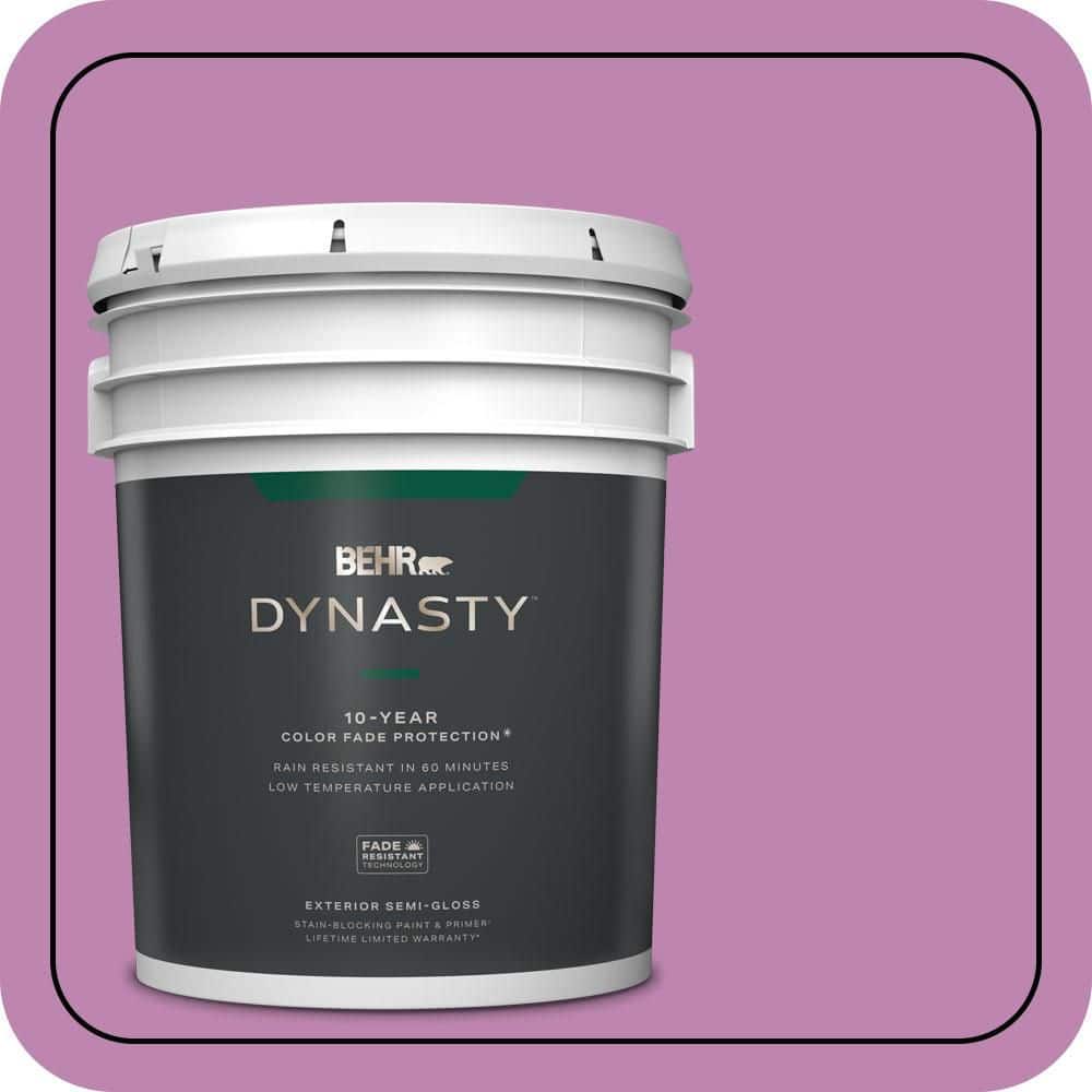 BEHR DYNASTY 5 gal. #MQ4-60 Joie De Vivre Semi-Gloss Enamel Exterior Stain-Blocking Paint & Primer