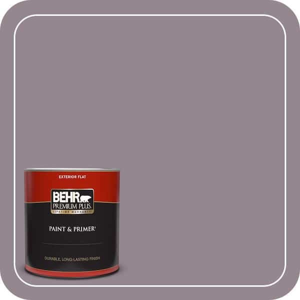 BEHR PREMIUM PLUS 1 qt. #MQ1-32 Cinema Screen Flat Exterior Paint & Primer (2)