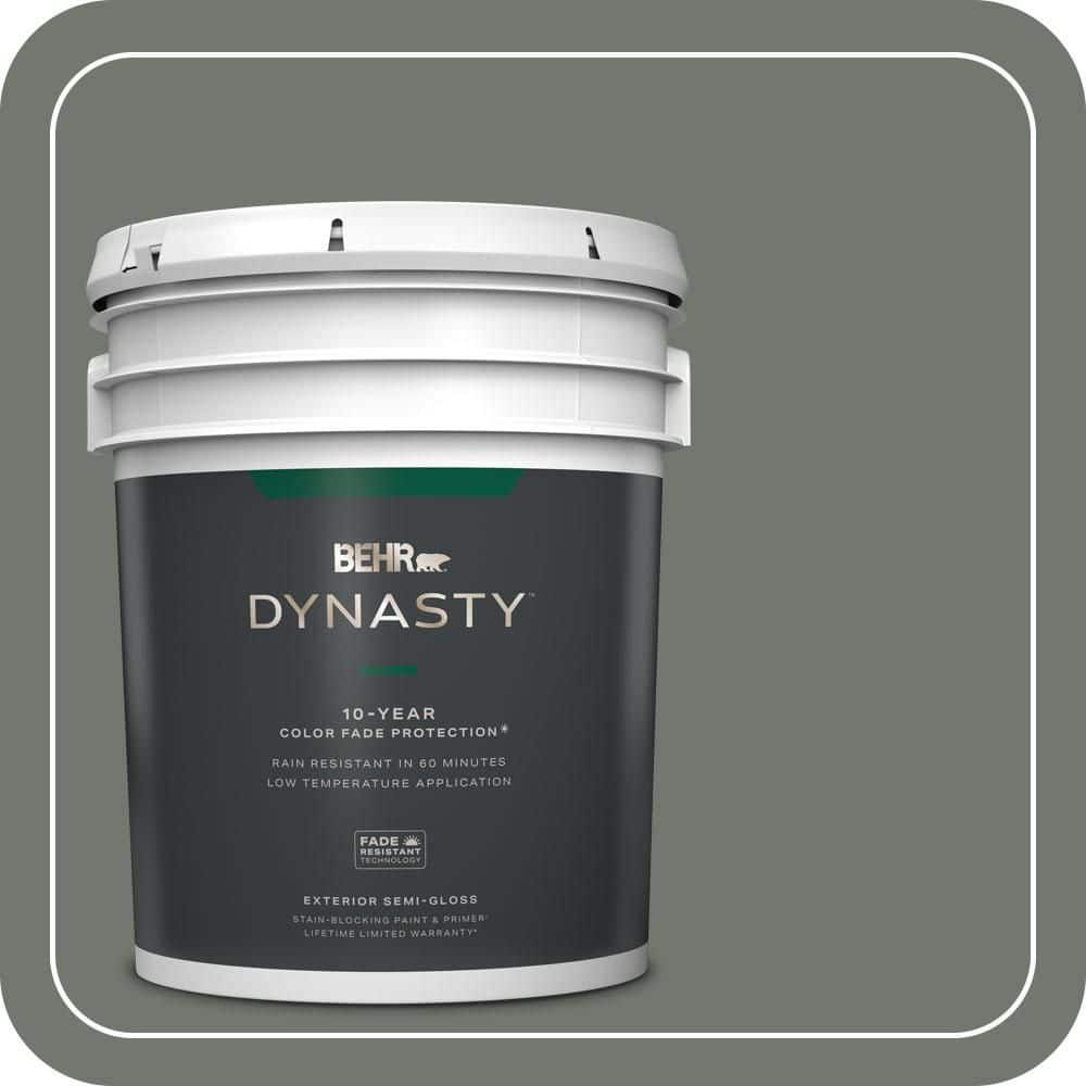 BEHR DYNASTY 5 gal. #T17-13 In the Woods Semi-Gloss Exterior Stain-Blocking Paint & Primer
