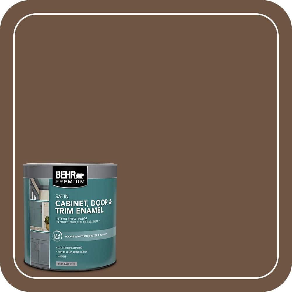 BEHR PREMIUM 1 qt. #280F-7 Breakfast Blend Satin Enamel Interior/Exterior Cabinet, Door & Trim Paint (1)