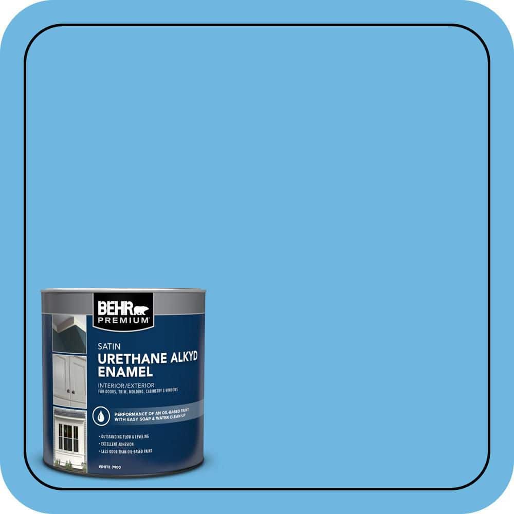 BEHR PREMIUM 1 qt. #P500-4 Life Force Satin Enamel Urethane Alkyd Interior/Exterior Paint (1)