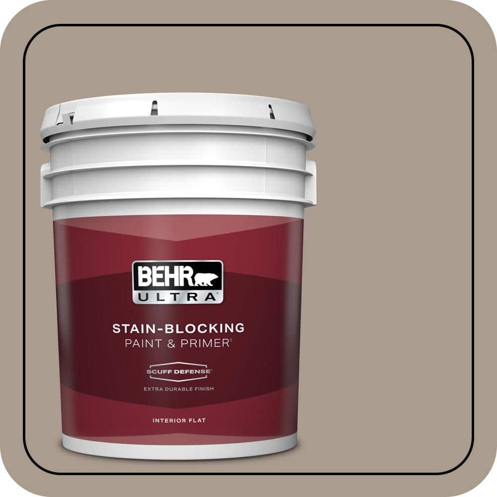BEHR ULTRA 5 gal. #N210-4 Espresso Martini Extra Durable Flat Interior Paint & Primer