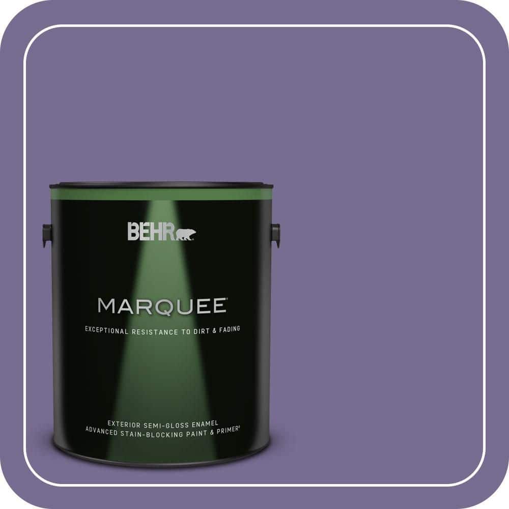 BEHR MARQUEE 1 gal. #650D-6 Purple Silhouette Semi-Gloss Enamel Exterior Paint & Primer