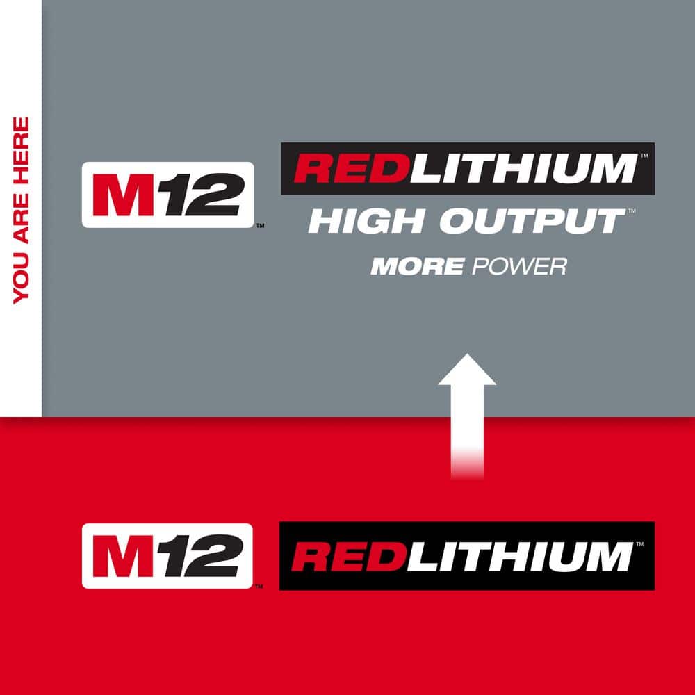 Milwaukee M12 12-Volt Lithium-Ion XC High Output 5.0 Battery Pack w/5-Pack Metal Cut Off Wheels (2)