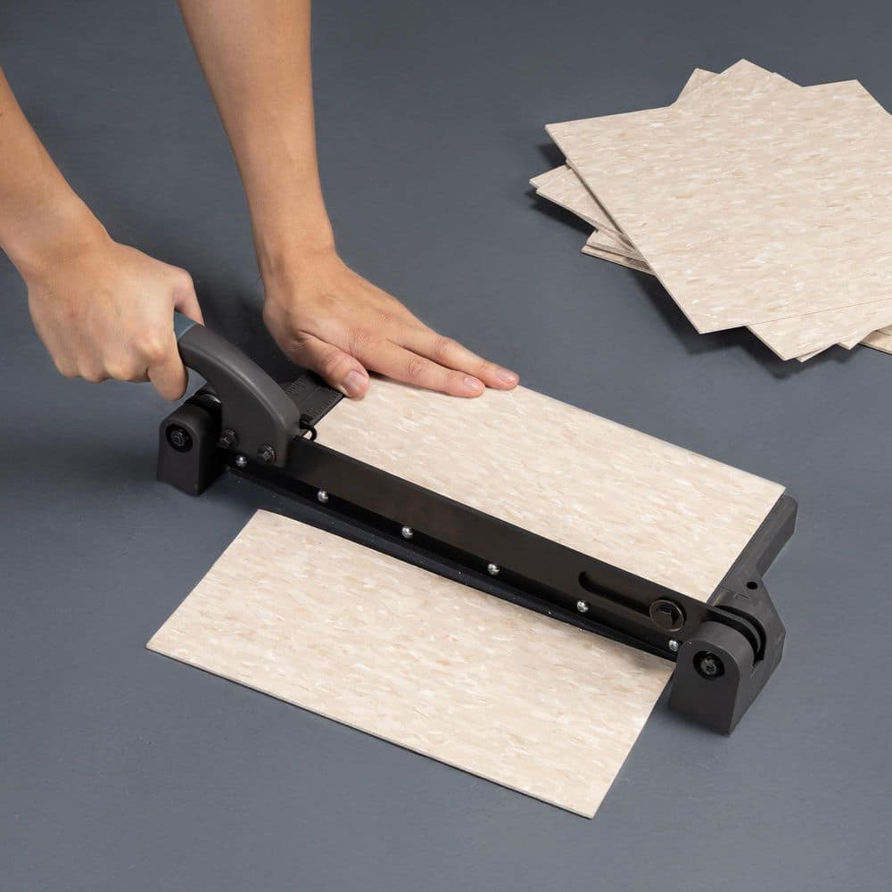 Anvil 12 in. Steel Blade Vinyl Cutter for LVP, LVT, SPC, and VCT Vinyl Flooring (4)