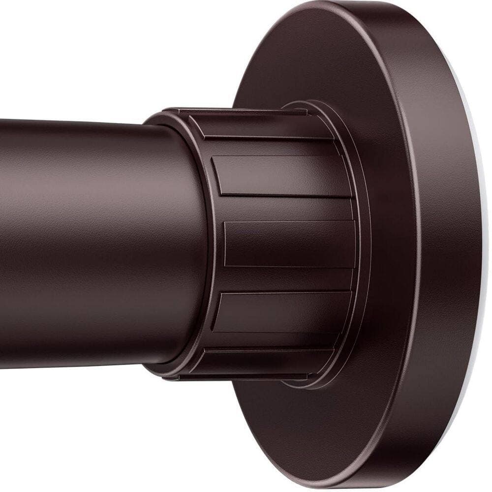Numhew 32 in. to 50 in. Metal Adjustable Tension Shower Curtain Rod in Brown, No Drill, Non Slip, Rustproof (2)
